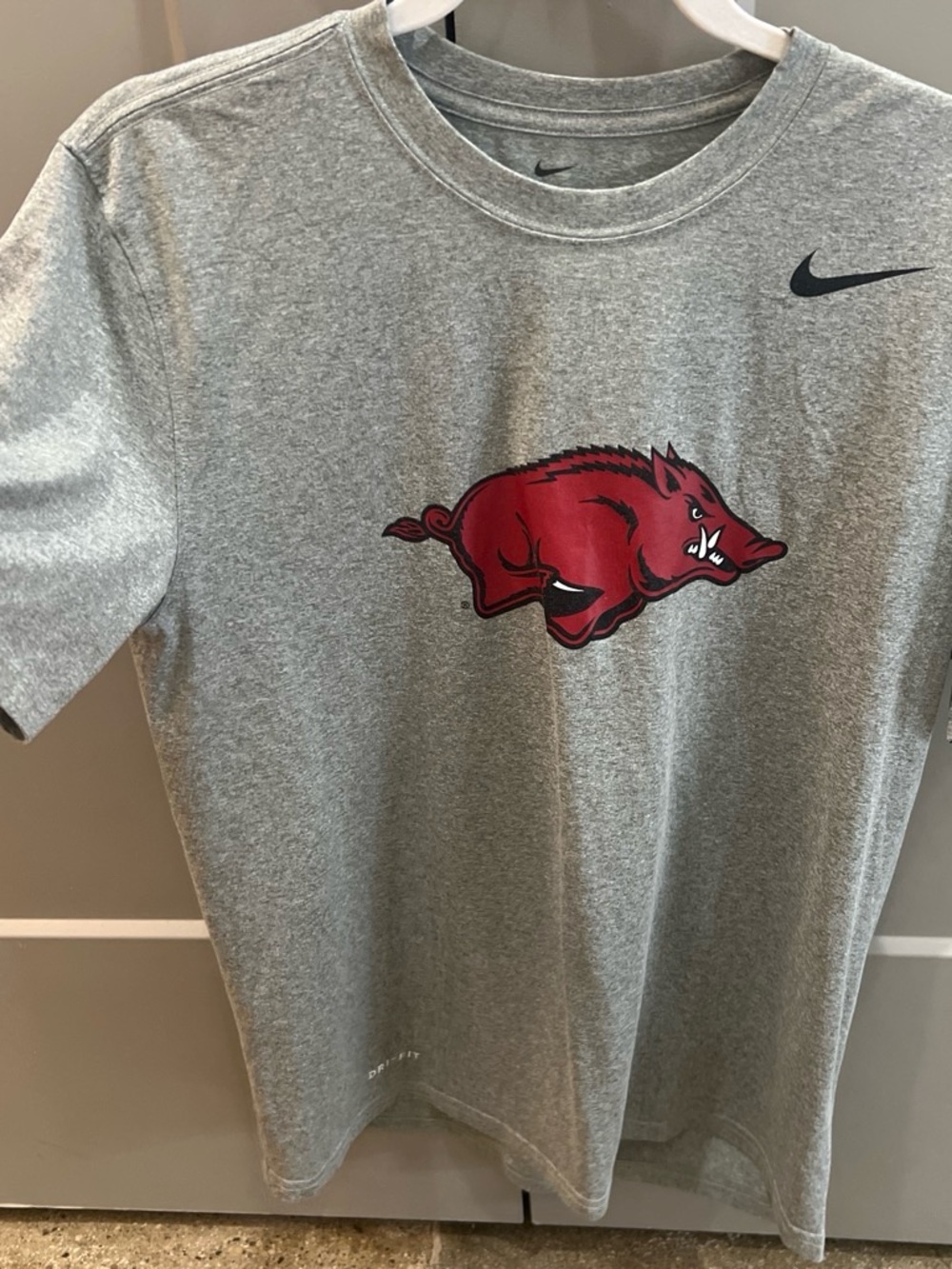 Nike Gray T-Shirt with Arkansas Logo